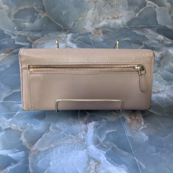 Prada  Saffiano Bow Continental Wallet Cammeo in Beige - Picture 7 of 10